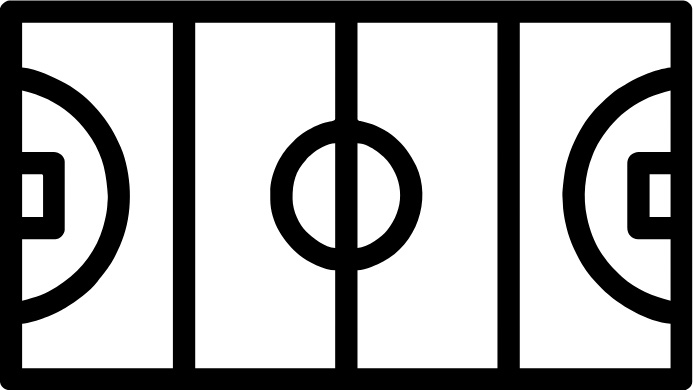 small schematic field hockey field